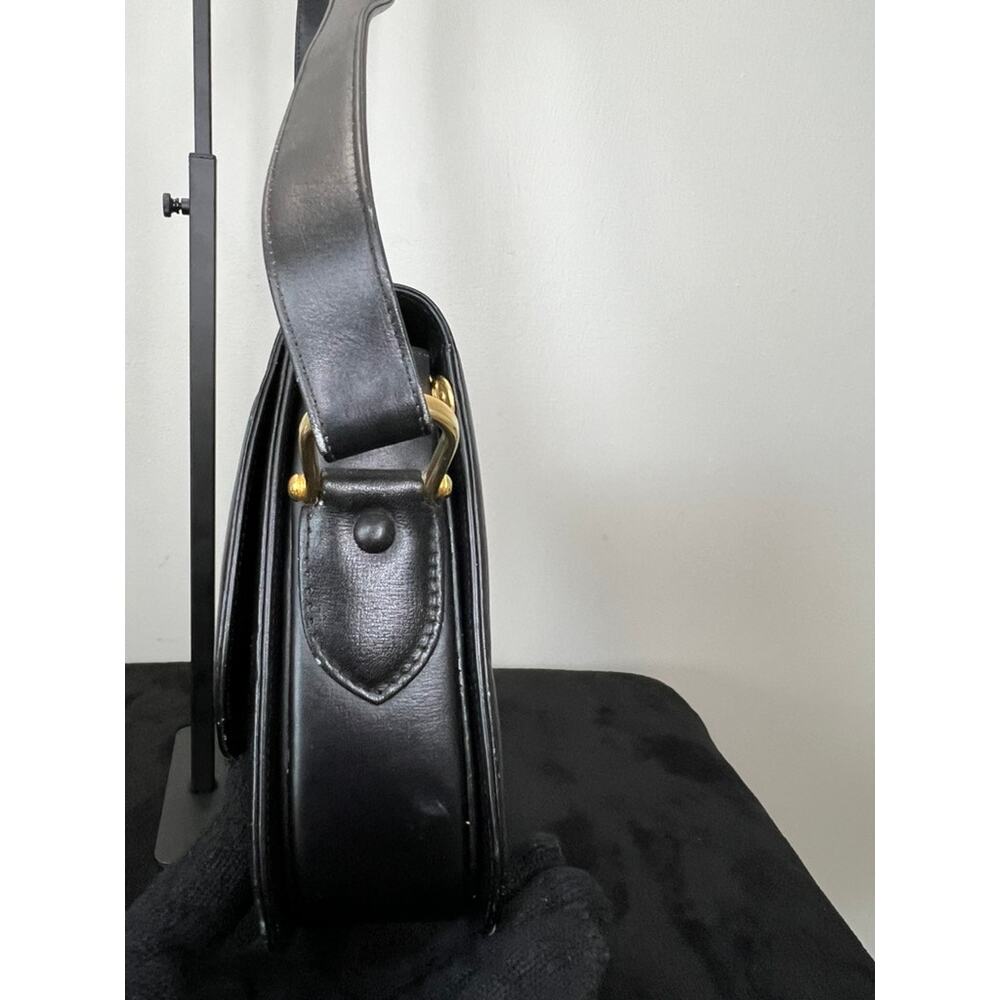 Vintage Celine Horsebit Sulky Black Leather Shoulder Bag Authenticated - Picture 7 of 15